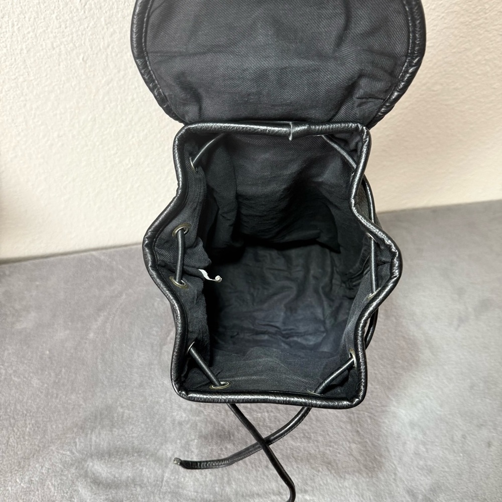 Black Drawstring Backpack Bag - Picture 14 of 14